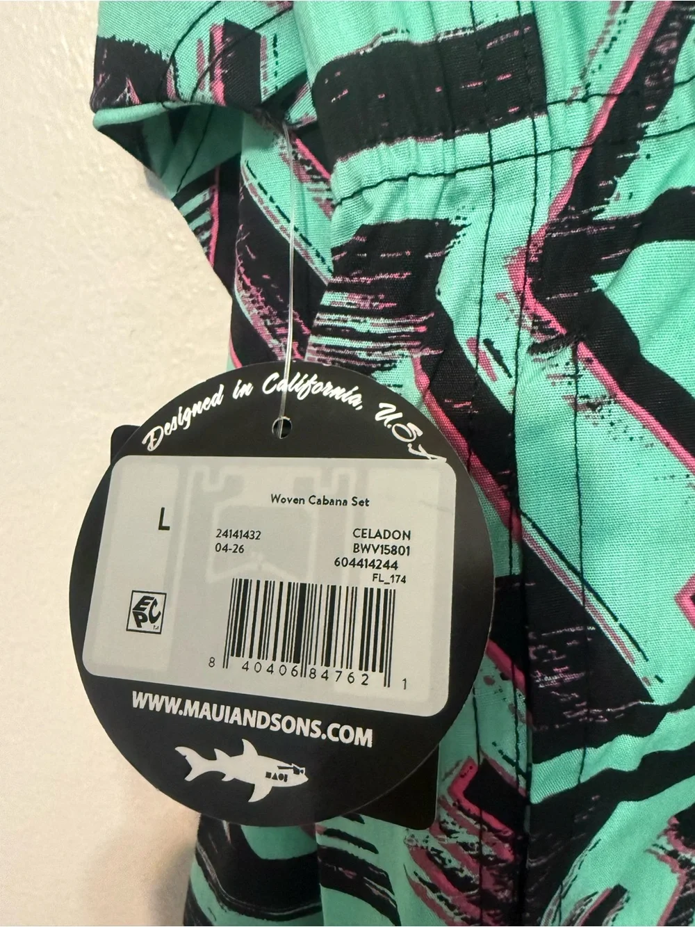 Kids Mint Geometric Matching Set - Short Sleeve Shirt & Shorts